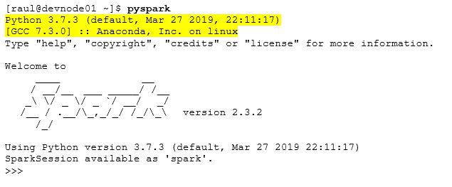 PySpark Shell output